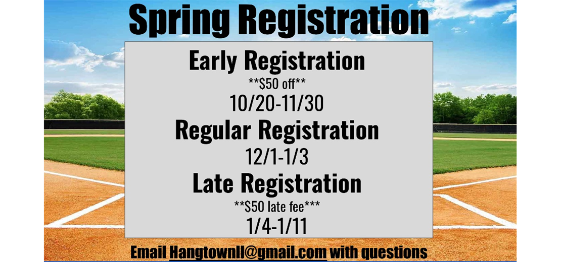 Spring Registration Open October 20!
